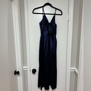 Navy blue midi dress